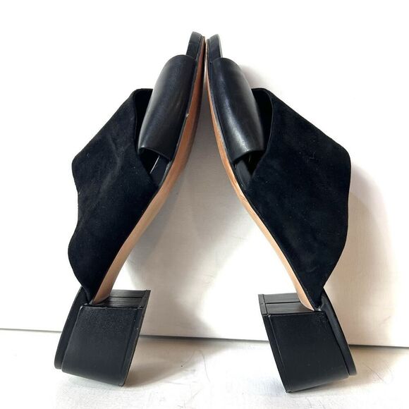 Clarks Cushion Womens Sz 9 M Comfort Casual Sandals Black Suede Leather Open Toe - Picture 5 of 11